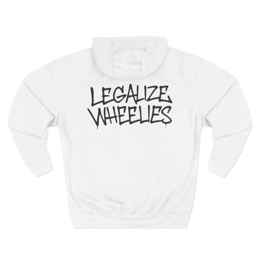 White Wheelies Hoodie