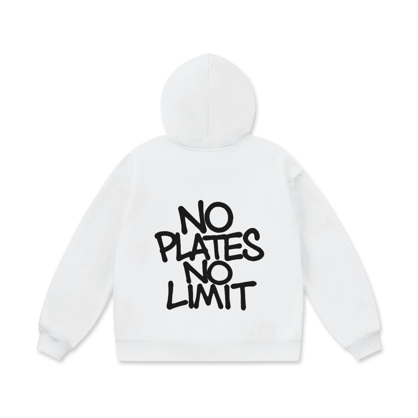 White No Plates Hoodie V3