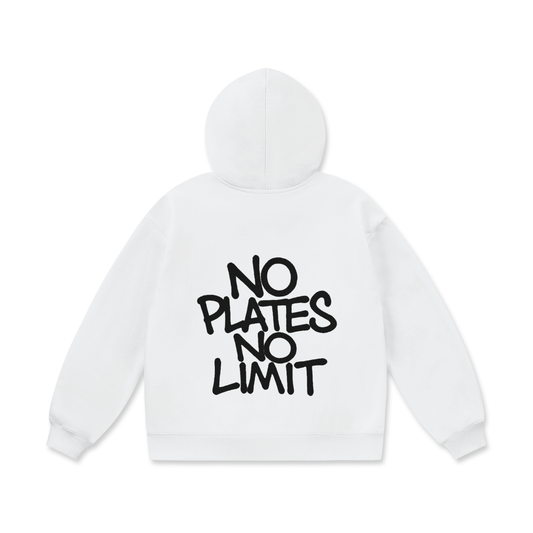 White No Plates Hoodie V3