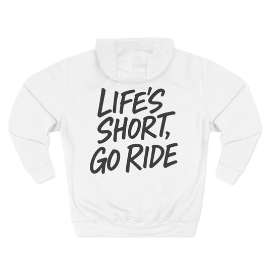White Go Ride Hoodie