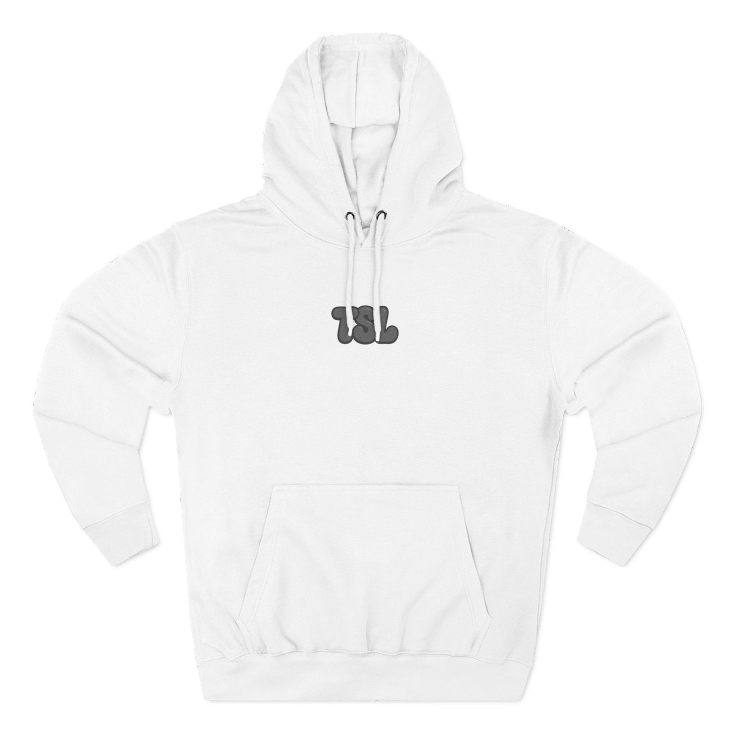 White TSL Bubble Letter Hoodie