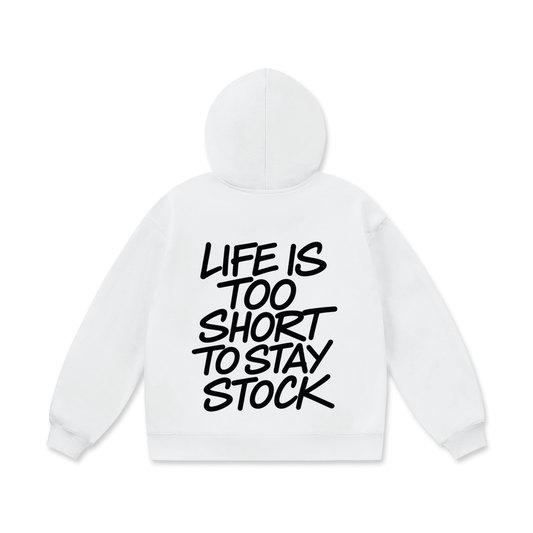 White Short Life Hoodie V3