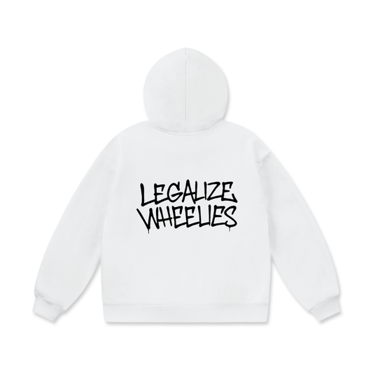 White Wheelies Hoodie V3